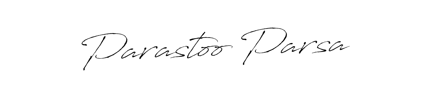 Design your own signature with our free online signature maker. With this signature software, you can create a handwritten (Antro_Vectra) signature for name Parastoo Parsa. Parastoo Parsa signature style 6 images and pictures png