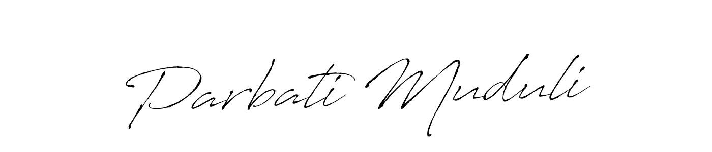 Antro_Vectra is a professional signature style that is perfect for those who want to add a touch of class to their signature. It is also a great choice for those who want to make their signature more unique. Get Parbati Muduli name to fancy signature for free. Parbati Muduli signature style 6 images and pictures png
