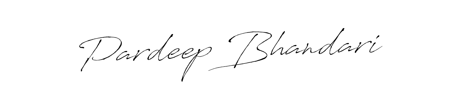 Create a beautiful signature design for name Pardeep Bhandari. With this signature (Antro_Vectra) fonts, you can make a handwritten signature for free. Pardeep Bhandari signature style 6 images and pictures png