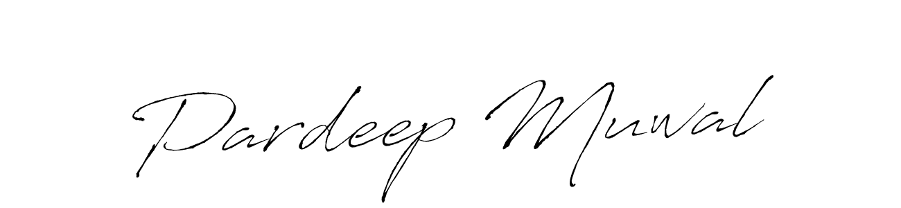 Pardeep Muwal stylish signature style. Best Handwritten Sign (Antro_Vectra) for my name. Handwritten Signature Collection Ideas for my name Pardeep Muwal. Pardeep Muwal signature style 6 images and pictures png