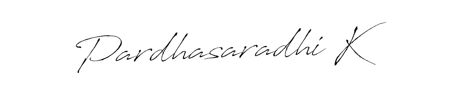 Pardhasaradhi K stylish signature style. Best Handwritten Sign (Antro_Vectra) for my name. Handwritten Signature Collection Ideas for my name Pardhasaradhi K. Pardhasaradhi K signature style 6 images and pictures png