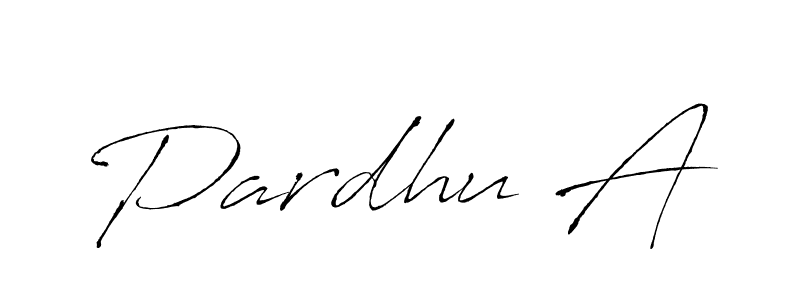 How to make Pardhu A name signature. Use Antro_Vectra style for creating short signs online. This is the latest handwritten sign. Pardhu A signature style 6 images and pictures png