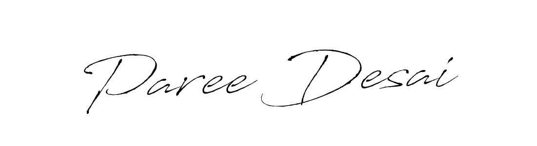 How to make Paree Desai signature? Antro_Vectra is a professional autograph style. Create handwritten signature for Paree Desai name. Paree Desai signature style 6 images and pictures png