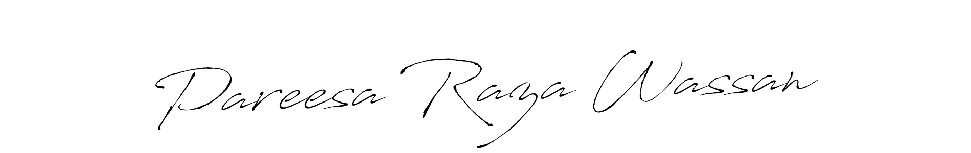 How to make Pareesa Raza Wassan signature? Antro_Vectra is a professional autograph style. Create handwritten signature for Pareesa Raza Wassan name. Pareesa Raza Wassan signature style 6 images and pictures png