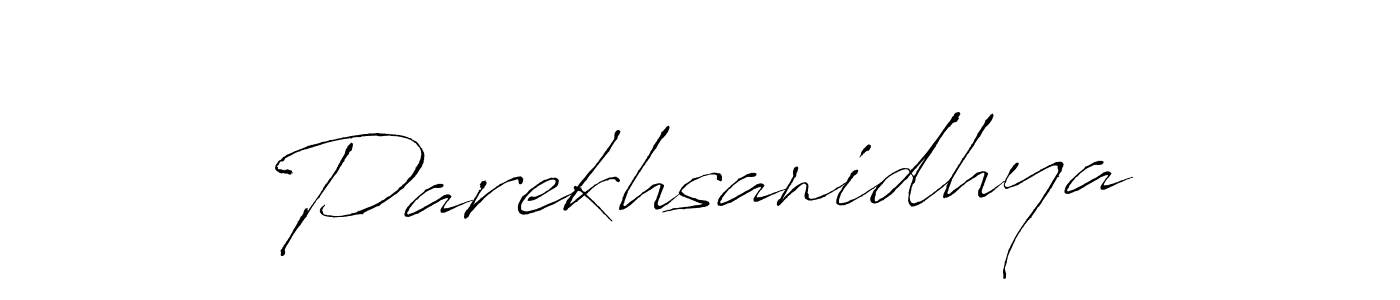 The best way (Antro_Vectra) to make a short signature is to pick only two or three words in your name. The name Parekhsanidhya include a total of six letters. For converting this name. Parekhsanidhya signature style 6 images and pictures png