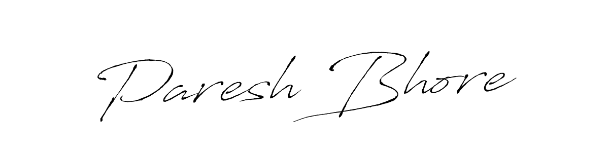 Design your own signature with our free online signature maker. With this signature software, you can create a handwritten (Antro_Vectra) signature for name Paresh Bhore. Paresh Bhore signature style 6 images and pictures png