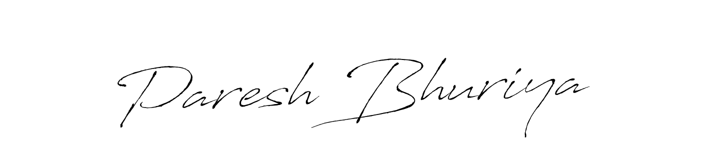 Paresh Bhuriya stylish signature style. Best Handwritten Sign (Antro_Vectra) for my name. Handwritten Signature Collection Ideas for my name Paresh Bhuriya. Paresh Bhuriya signature style 6 images and pictures png