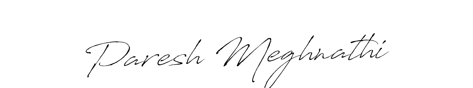 Antro_Vectra is a professional signature style that is perfect for those who want to add a touch of class to their signature. It is also a great choice for those who want to make their signature more unique. Get Paresh Meghnathi name to fancy signature for free. Paresh Meghnathi signature style 6 images and pictures png