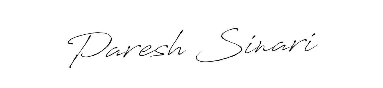 How to make Paresh Sinari name signature. Use Antro_Vectra style for creating short signs online. This is the latest handwritten sign. Paresh Sinari signature style 6 images and pictures png