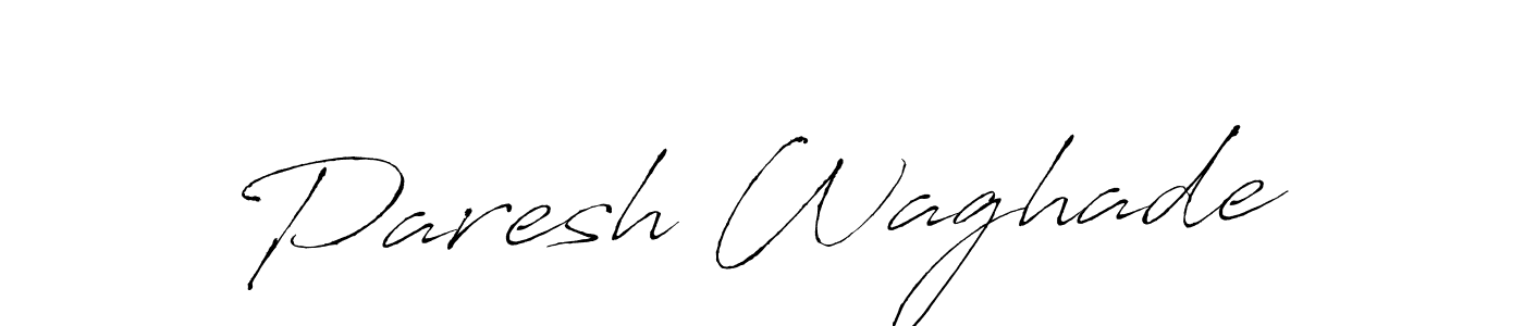 How to make Paresh Waghade name signature. Use Antro_Vectra style for creating short signs online. This is the latest handwritten sign. Paresh Waghade signature style 6 images and pictures png