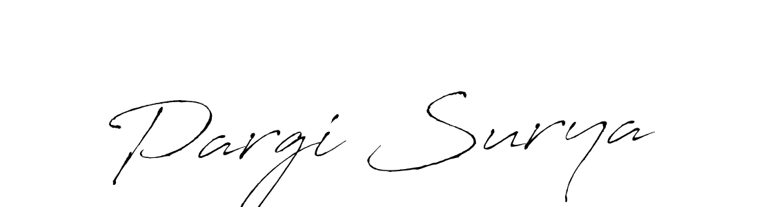 Pargi Surya stylish signature style. Best Handwritten Sign (Antro_Vectra) for my name. Handwritten Signature Collection Ideas for my name Pargi Surya. Pargi Surya signature style 6 images and pictures png