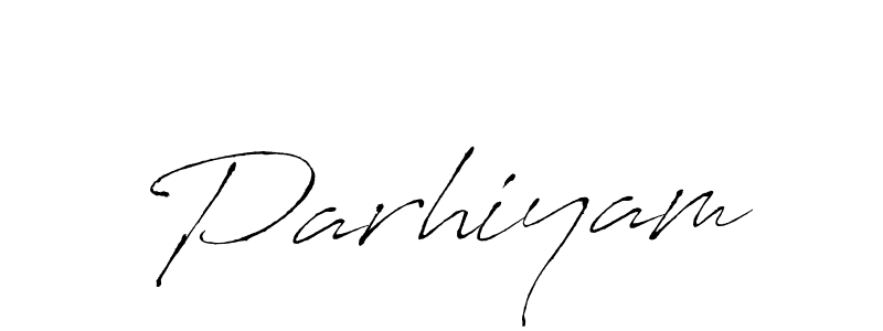 Make a beautiful signature design for name Parhiyam. With this signature (Antro_Vectra) style, you can create a handwritten signature for free. Parhiyam signature style 6 images and pictures png