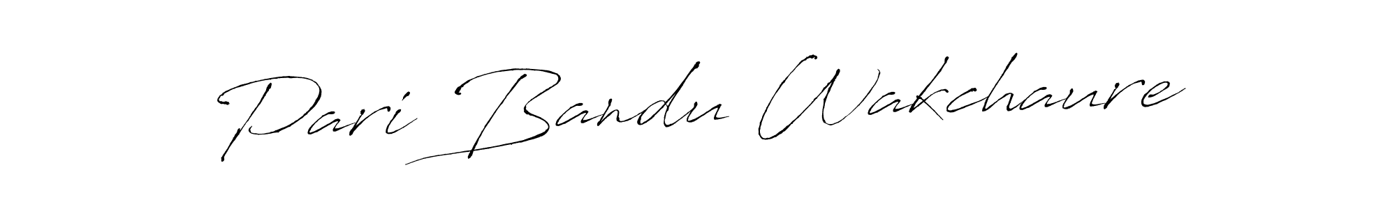 Design your own signature with our free online signature maker. With this signature software, you can create a handwritten (Antro_Vectra) signature for name Pari Bandu Wakchaure. Pari Bandu Wakchaure signature style 6 images and pictures png