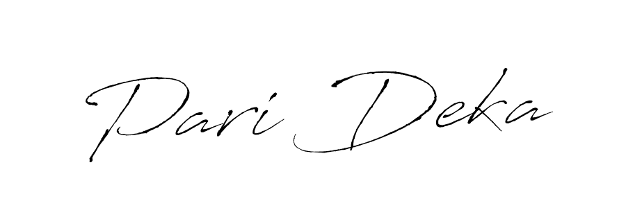 Antro_Vectra is a professional signature style that is perfect for those who want to add a touch of class to their signature. It is also a great choice for those who want to make their signature more unique. Get Pari Deka name to fancy signature for free. Pari Deka signature style 6 images and pictures png