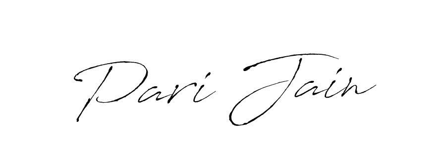 Design your own signature with our free online signature maker. With this signature software, you can create a handwritten (Antro_Vectra) signature for name Pari Jain. Pari Jain signature style 6 images and pictures png