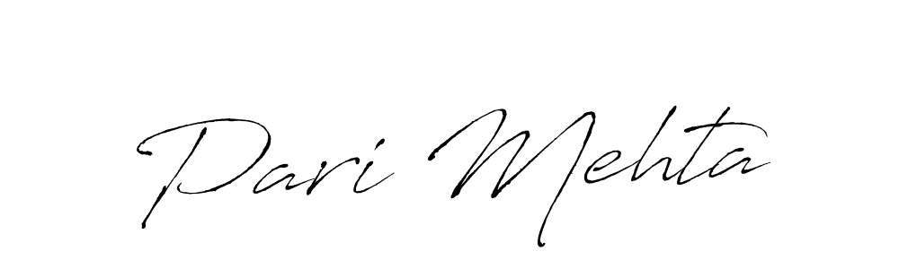 Create a beautiful signature design for name Pari Mehta. With this signature (Antro_Vectra) fonts, you can make a handwritten signature for free. Pari Mehta signature style 6 images and pictures png