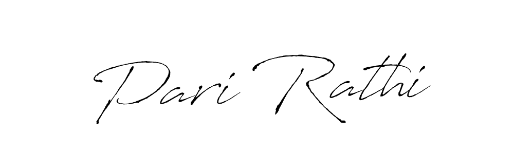 How to make Pari Rathi name signature. Use Antro_Vectra style for creating short signs online. This is the latest handwritten sign. Pari Rathi signature style 6 images and pictures png