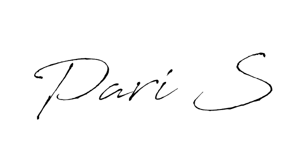 Create a beautiful signature design for name Pari S. With this signature (Antro_Vectra) fonts, you can make a handwritten signature for free. Pari S signature style 6 images and pictures png