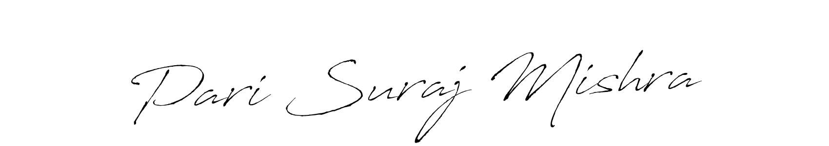 Similarly Antro_Vectra is the best handwritten signature design. Signature creator online .You can use it as an online autograph creator for name Pari Suraj Mishra. Pari Suraj Mishra signature style 6 images and pictures png