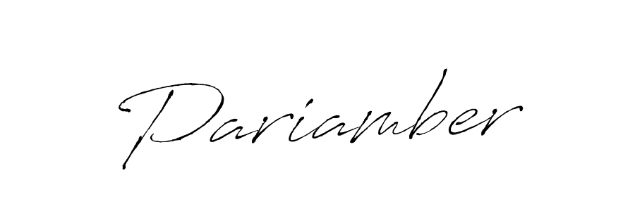 You should practise on your own different ways (Antro_Vectra) to write your name (Pariamber) in signature. don't let someone else do it for you. Pariamber signature style 6 images and pictures png
