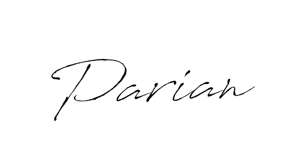 Use a signature maker to create a handwritten signature online. With this signature software, you can design (Antro_Vectra) your own signature for name Parian. Parian signature style 6 images and pictures png