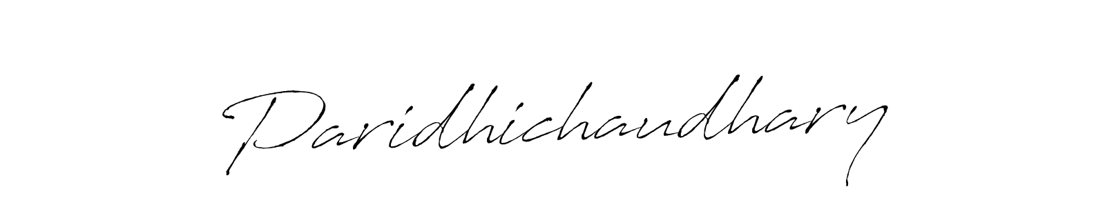 Use a signature maker to create a handwritten signature online. With this signature software, you can design (Antro_Vectra) your own signature for name Paridhichaudhary. Paridhichaudhary signature style 6 images and pictures png