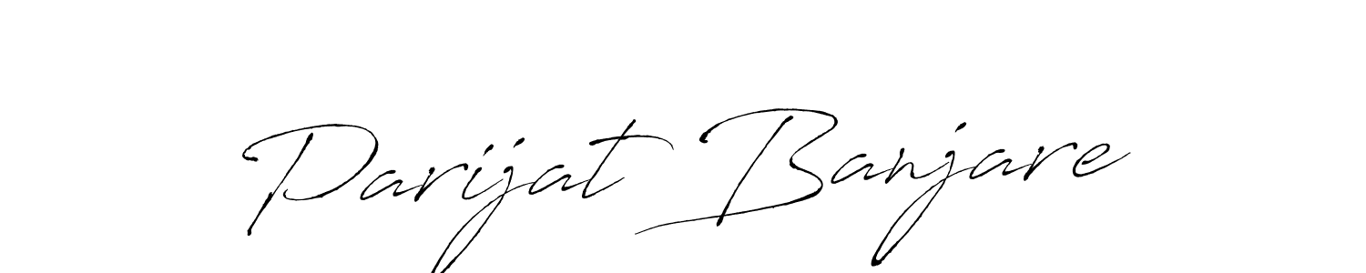 Make a beautiful signature design for name Parijat Banjare. With this signature (Antro_Vectra) style, you can create a handwritten signature for free. Parijat Banjare signature style 6 images and pictures png