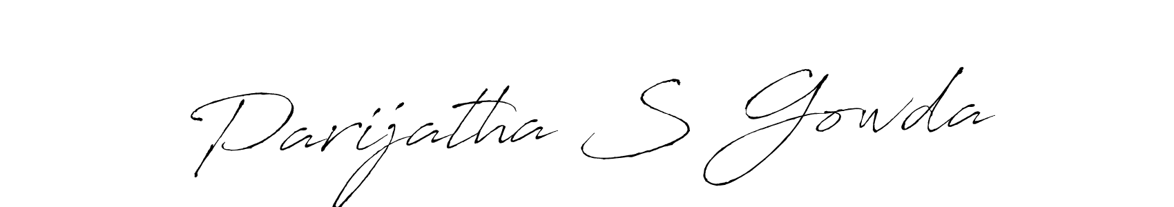 Parijatha S Gowda stylish signature style. Best Handwritten Sign (Antro_Vectra) for my name. Handwritten Signature Collection Ideas for my name Parijatha S Gowda. Parijatha S Gowda signature style 6 images and pictures png