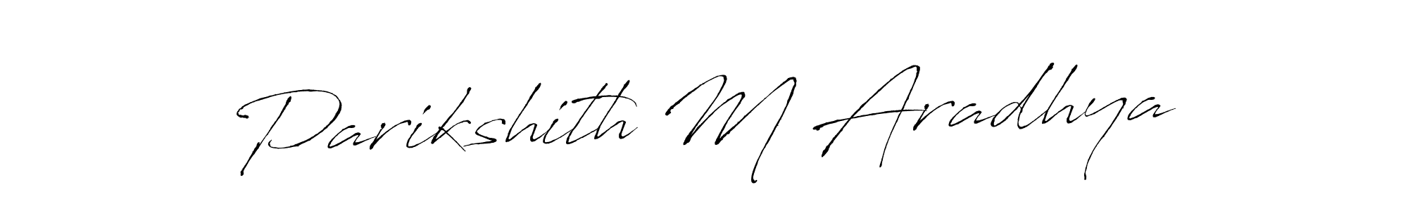 Use a signature maker to create a handwritten signature online. With this signature software, you can design (Antro_Vectra) your own signature for name Parikshith M Aradhya. Parikshith M Aradhya signature style 6 images and pictures png