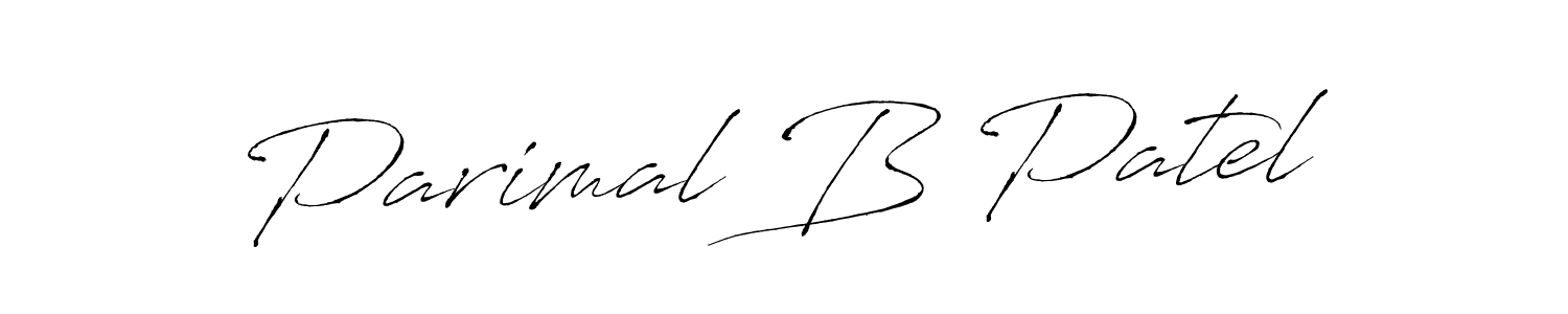 Create a beautiful signature design for name Parimal B Patel. With this signature (Antro_Vectra) fonts, you can make a handwritten signature for free. Parimal B Patel signature style 6 images and pictures png