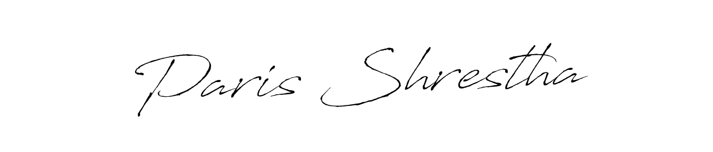 Create a beautiful signature design for name Paris Shrestha. With this signature (Antro_Vectra) fonts, you can make a handwritten signature for free. Paris Shrestha signature style 6 images and pictures png