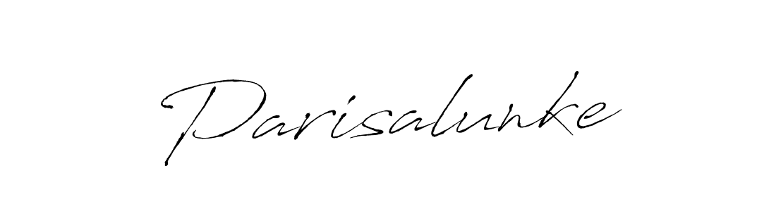 How to make Parisalunke name signature. Use Antro_Vectra style for creating short signs online. This is the latest handwritten sign. Parisalunke signature style 6 images and pictures png