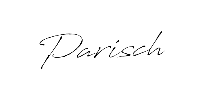 Use a signature maker to create a handwritten signature online. With this signature software, you can design (Antro_Vectra) your own signature for name Parisch. Parisch signature style 6 images and pictures png