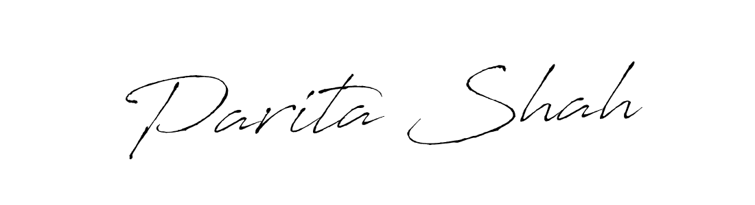 Design your own signature with our free online signature maker. With this signature software, you can create a handwritten (Antro_Vectra) signature for name Parita Shah. Parita Shah signature style 6 images and pictures png