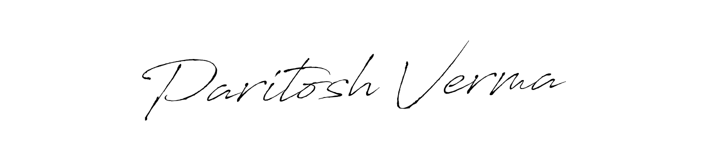 Create a beautiful signature design for name Paritosh Verma. With this signature (Antro_Vectra) fonts, you can make a handwritten signature for free. Paritosh Verma signature style 6 images and pictures png