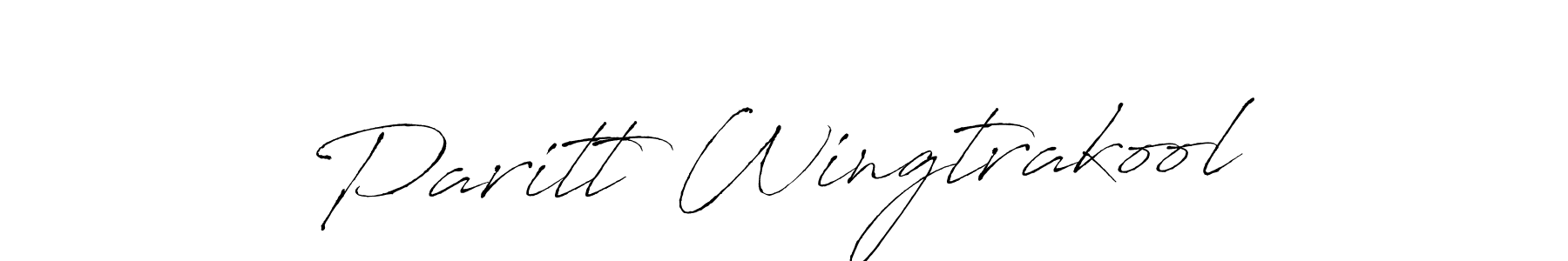 Design your own signature with our free online signature maker. With this signature software, you can create a handwritten (Antro_Vectra) signature for name Paritt Wingtrakool. Paritt Wingtrakool signature style 6 images and pictures png