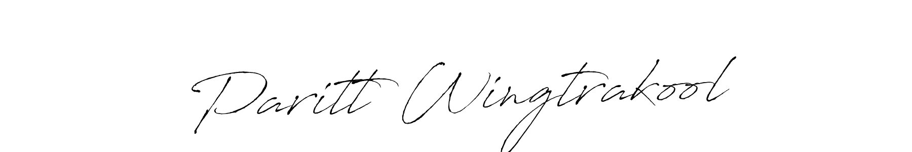 Design your own signature with our free online signature maker. With this signature software, you can create a handwritten (Antro_Vectra) signature for name Paritt Wingtrakool. Paritt Wingtrakool signature style 6 images and pictures png