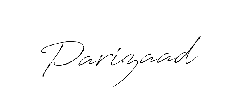 Make a beautiful signature design for name Parizaad. With this signature (Antro_Vectra) style, you can create a handwritten signature for free. Parizaad signature style 6 images and pictures png