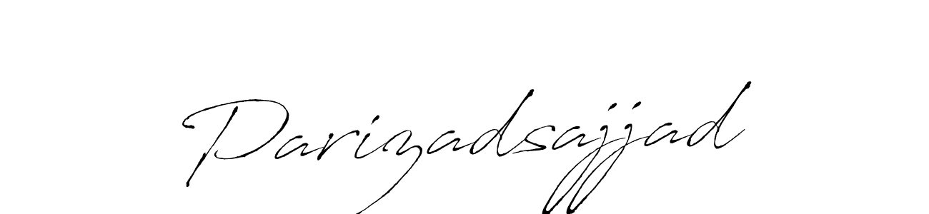 Design your own signature with our free online signature maker. With this signature software, you can create a handwritten (Antro_Vectra) signature for name Parizadsajjad. Parizadsajjad signature style 6 images and pictures png