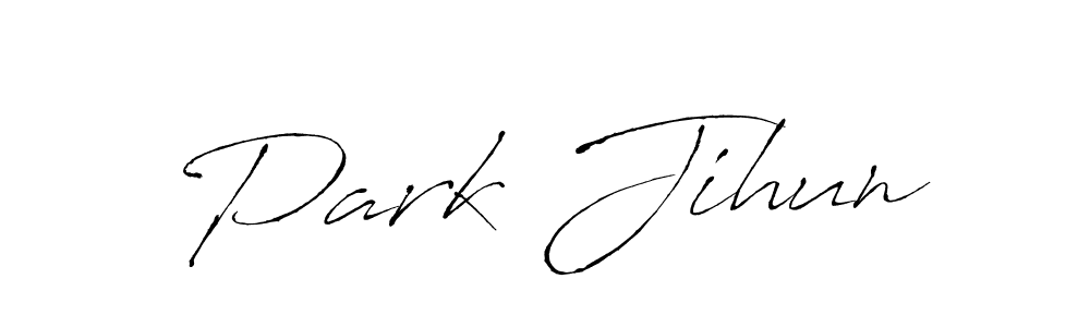 Design your own signature with our free online signature maker. With this signature software, you can create a handwritten (Antro_Vectra) signature for name Park Jihun. Park Jihun signature style 6 images and pictures png
