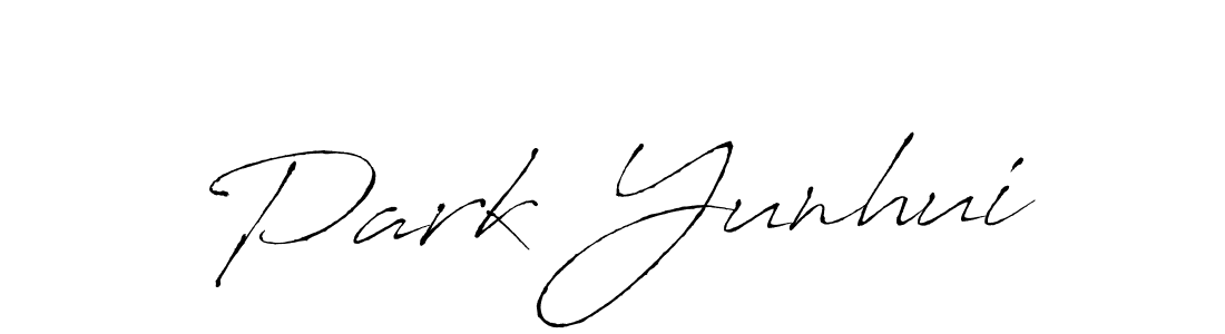 Use a signature maker to create a handwritten signature online. With this signature software, you can design (Antro_Vectra) your own signature for name Park Yunhui. Park Yunhui signature style 6 images and pictures png