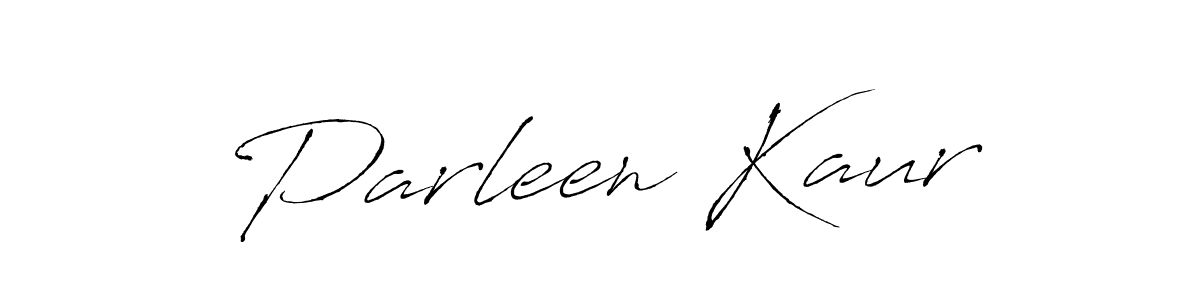 Create a beautiful signature design for name Parleen Kaur. With this signature (Antro_Vectra) fonts, you can make a handwritten signature for free. Parleen Kaur signature style 6 images and pictures png