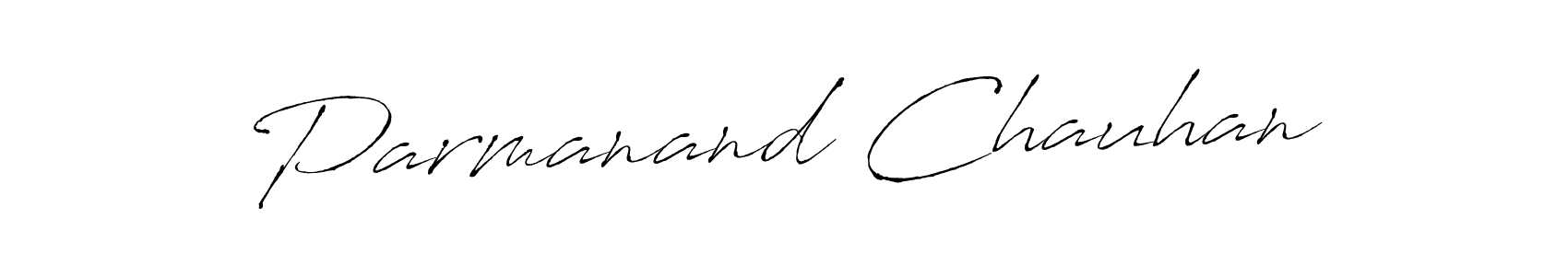 Parmanand Chauhan stylish signature style. Best Handwritten Sign (Antro_Vectra) for my name. Handwritten Signature Collection Ideas for my name Parmanand Chauhan. Parmanand Chauhan signature style 6 images and pictures png