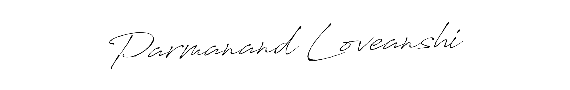 Antro_Vectra is a professional signature style that is perfect for those who want to add a touch of class to their signature. It is also a great choice for those who want to make their signature more unique. Get Parmanand Loveanshi name to fancy signature for free. Parmanand Loveanshi signature style 6 images and pictures png