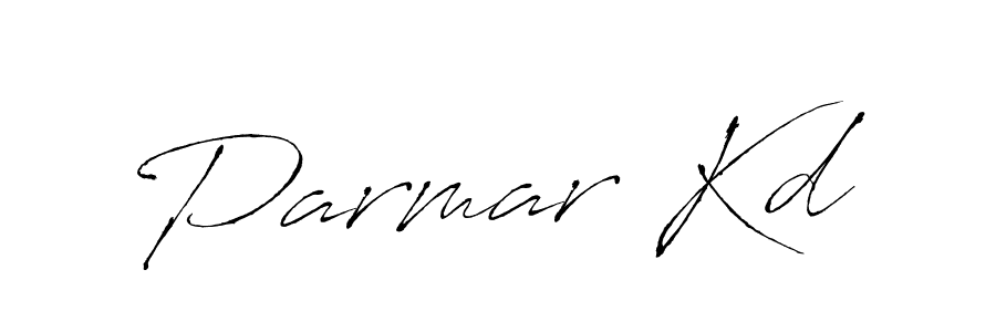 How to make Parmar Kd name signature. Use Antro_Vectra style for creating short signs online. This is the latest handwritten sign. Parmar Kd signature style 6 images and pictures png