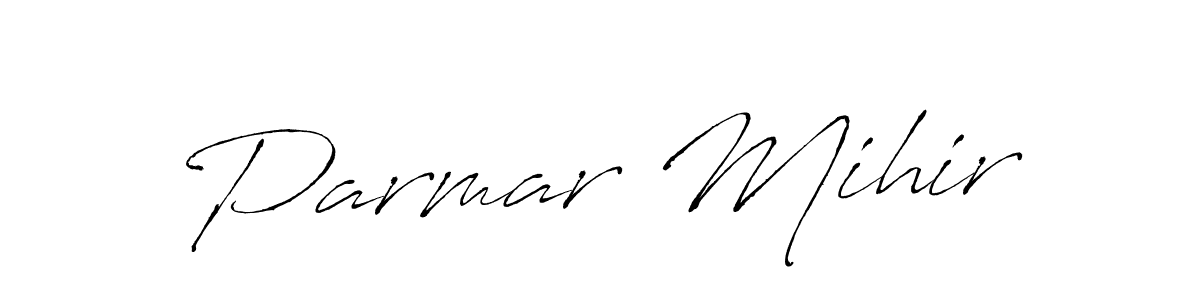 How to make Parmar Mihir signature? Antro_Vectra is a professional autograph style. Create handwritten signature for Parmar Mihir name. Parmar Mihir signature style 6 images and pictures png