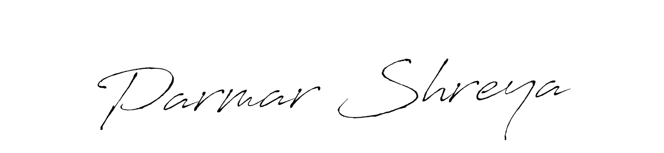 Parmar Shreya stylish signature style. Best Handwritten Sign (Antro_Vectra) for my name. Handwritten Signature Collection Ideas for my name Parmar Shreya. Parmar Shreya signature style 6 images and pictures png