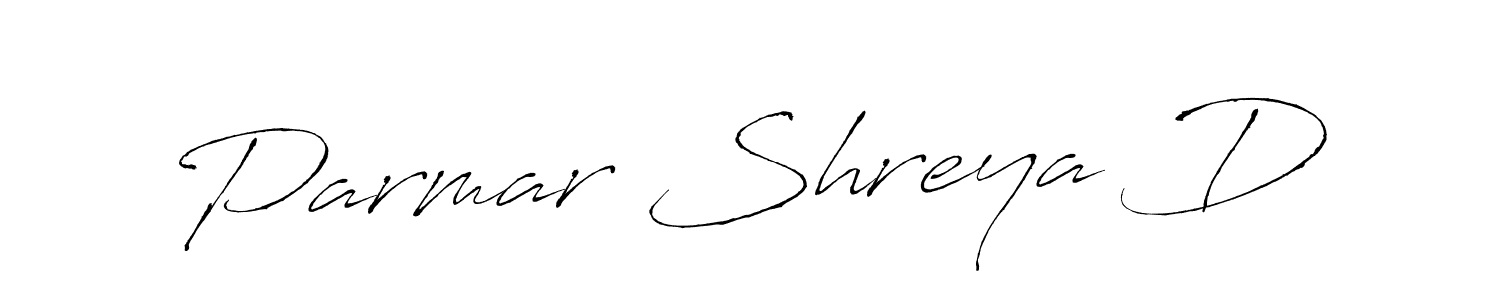 How to make Parmar Shreya D signature? Antro_Vectra is a professional autograph style. Create handwritten signature for Parmar Shreya D name. Parmar Shreya D signature style 6 images and pictures png