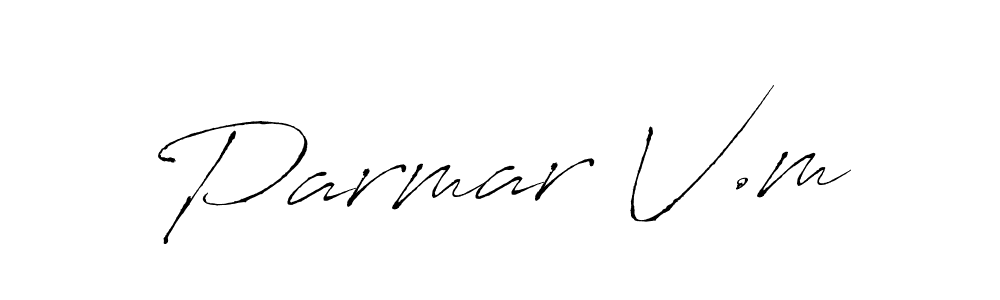 Use a signature maker to create a handwritten signature online. With this signature software, you can design (Antro_Vectra) your own signature for name Parmar V.m. Parmar V.m signature style 6 images and pictures png