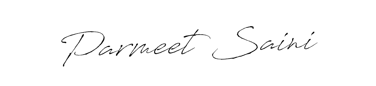 The best way (Antro_Vectra) to make a short signature is to pick only two or three words in your name. The name Parmeet Saini include a total of six letters. For converting this name. Parmeet Saini signature style 6 images and pictures png